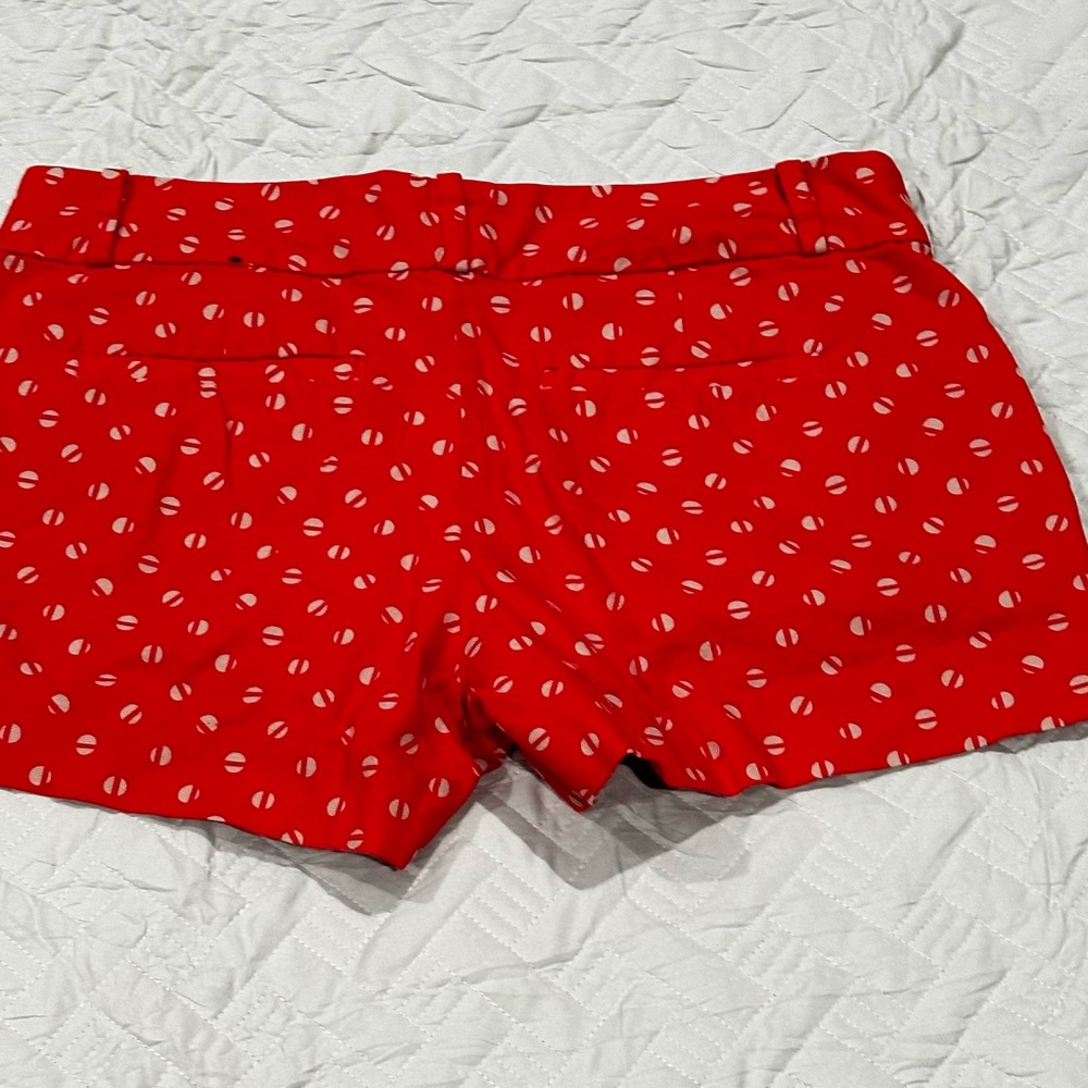Banana Republic Red Print Shorts Womens 6 Sloan Fit Casual Summer - Picture 2 of 3